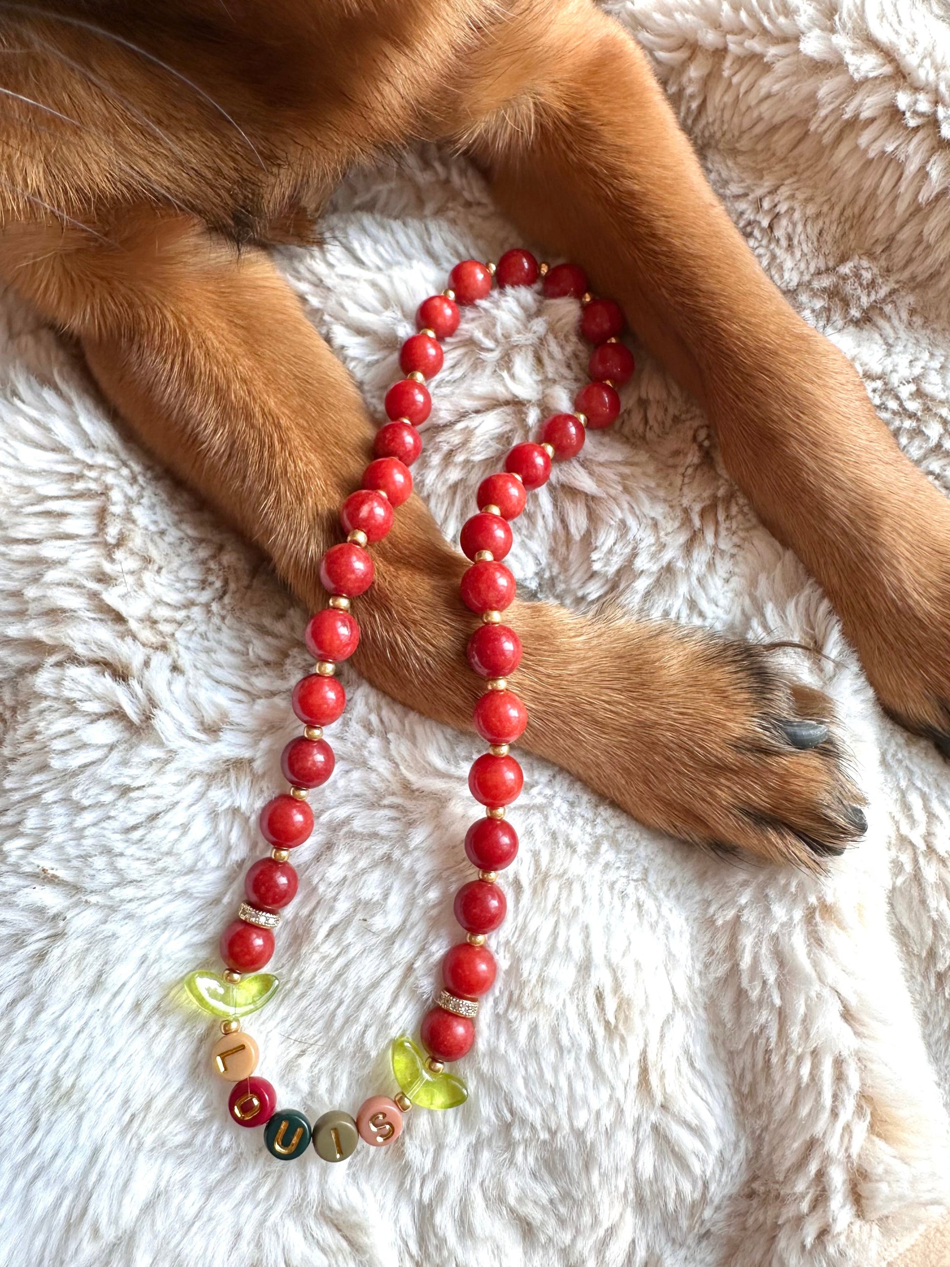 Spiced Apple Dog Necklace