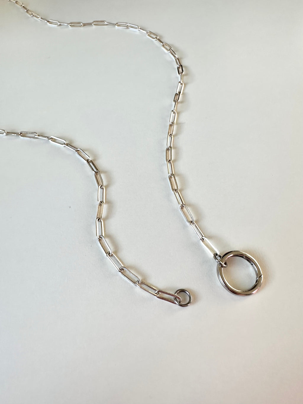 Paperclip Chain Charm Necklace