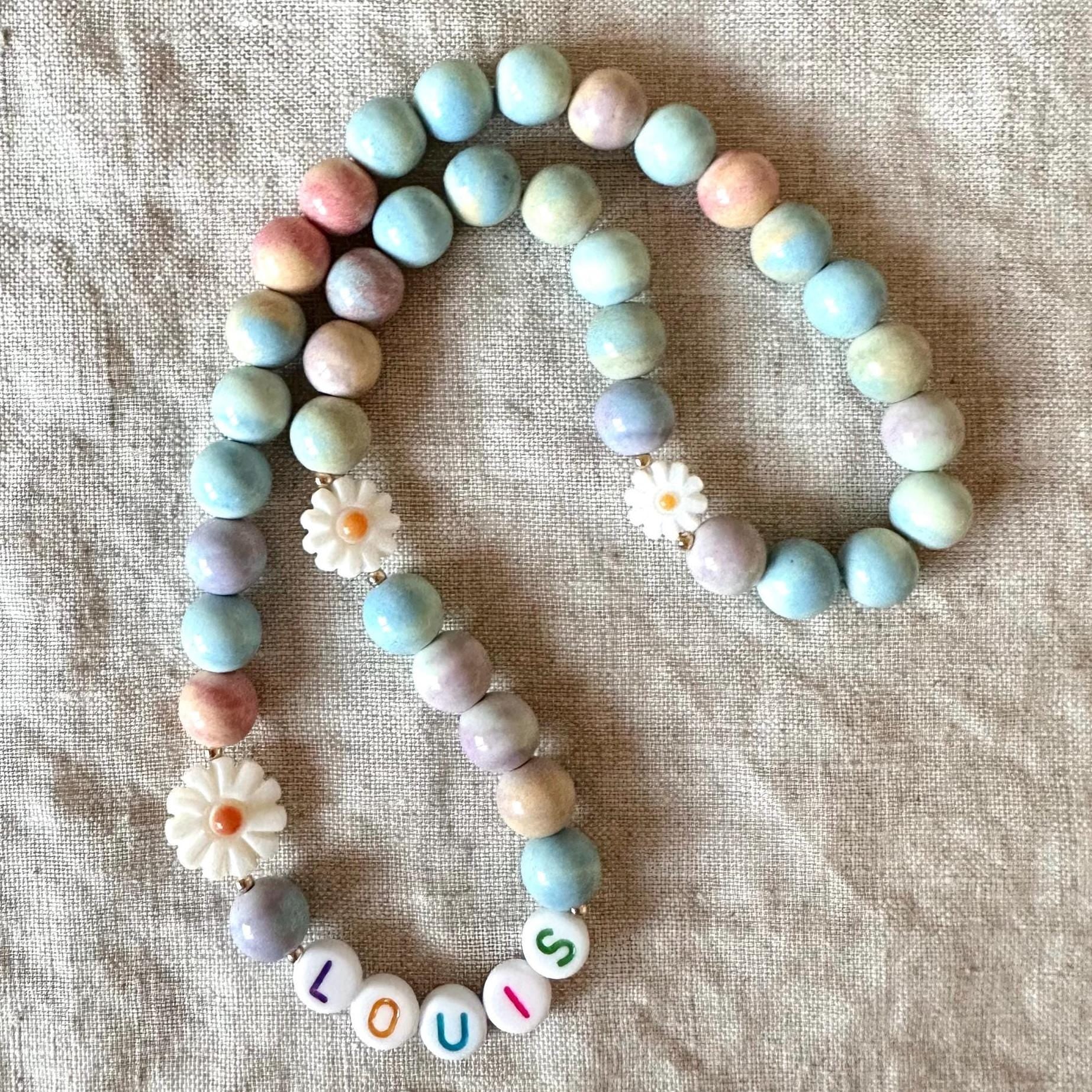 Mini Egg Spring Flowers Dog Necklace