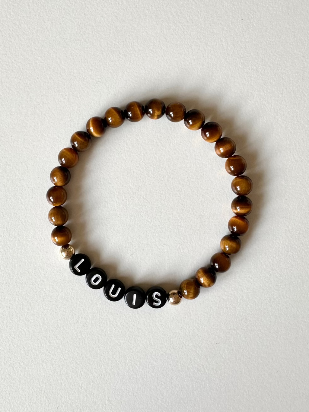 Personalized Tiger's Eye Name Bracelet