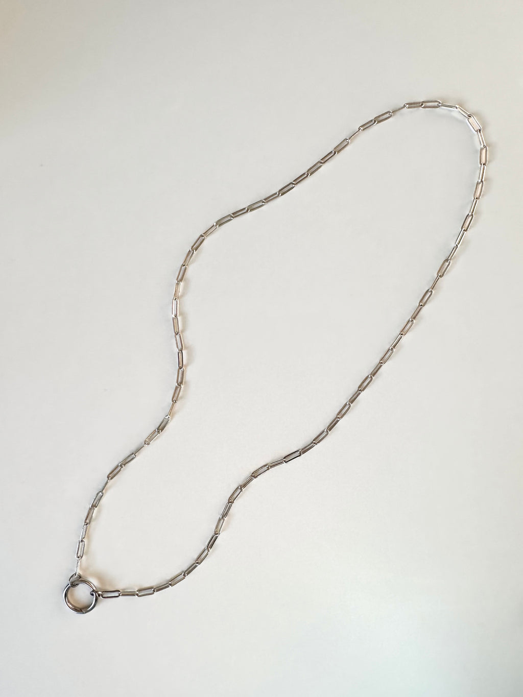 Paperclip Chain Charm Necklace