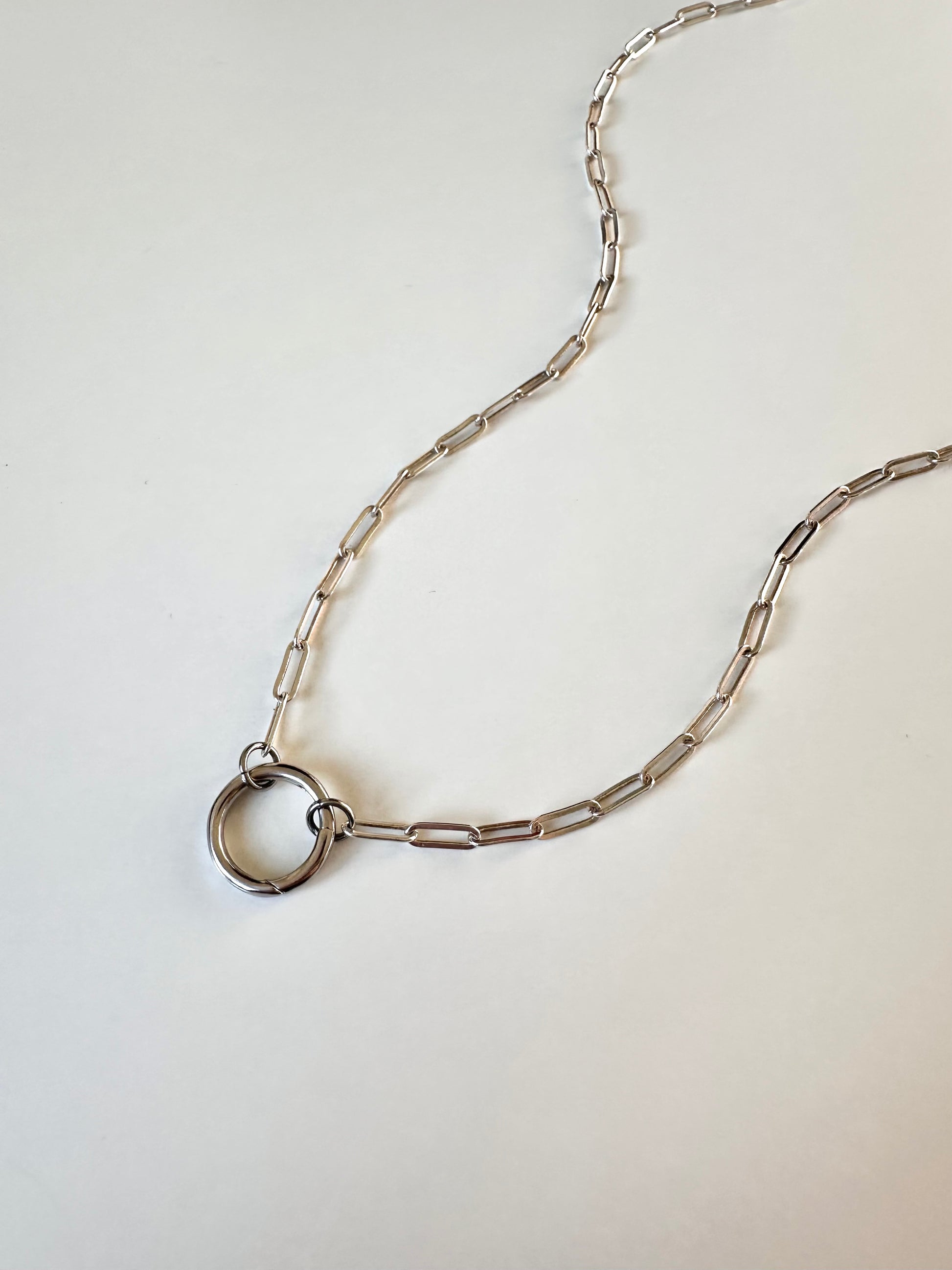 Paperclip Chain Charm Necklace