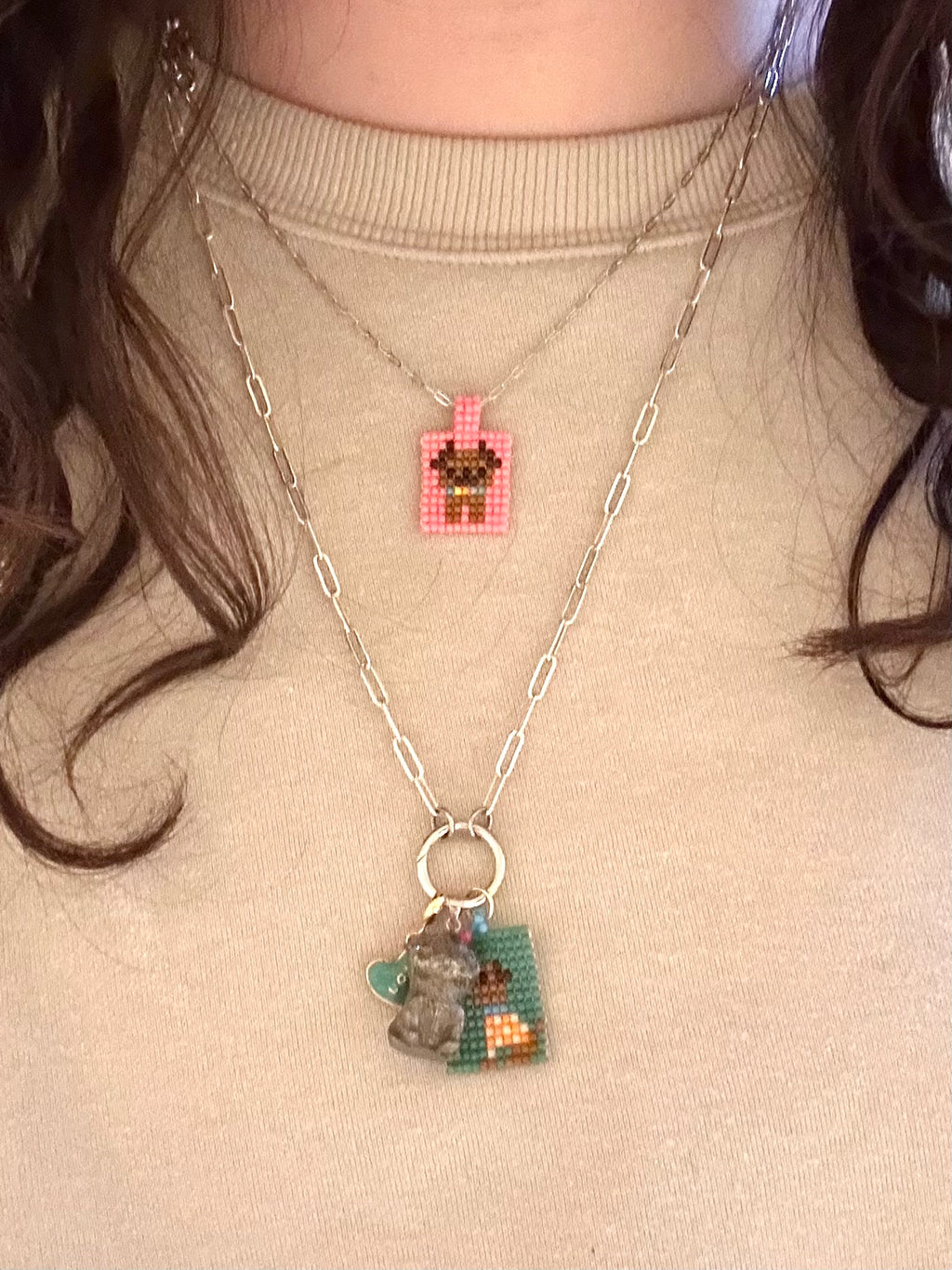 Hand-Woven Bead Charm Drop 2