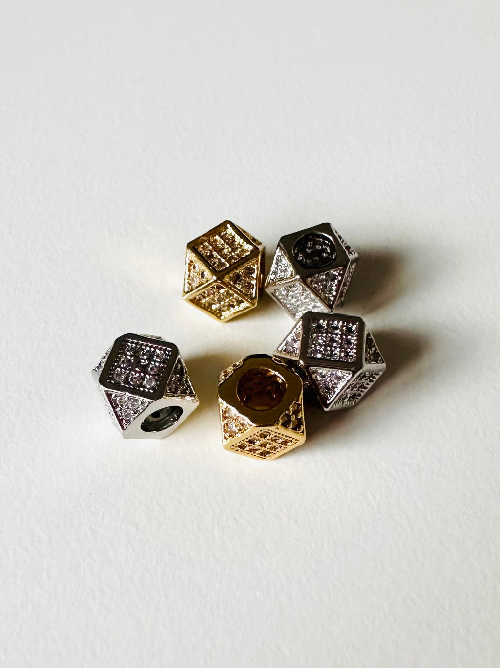 Pavé Geometric Spacer Bead