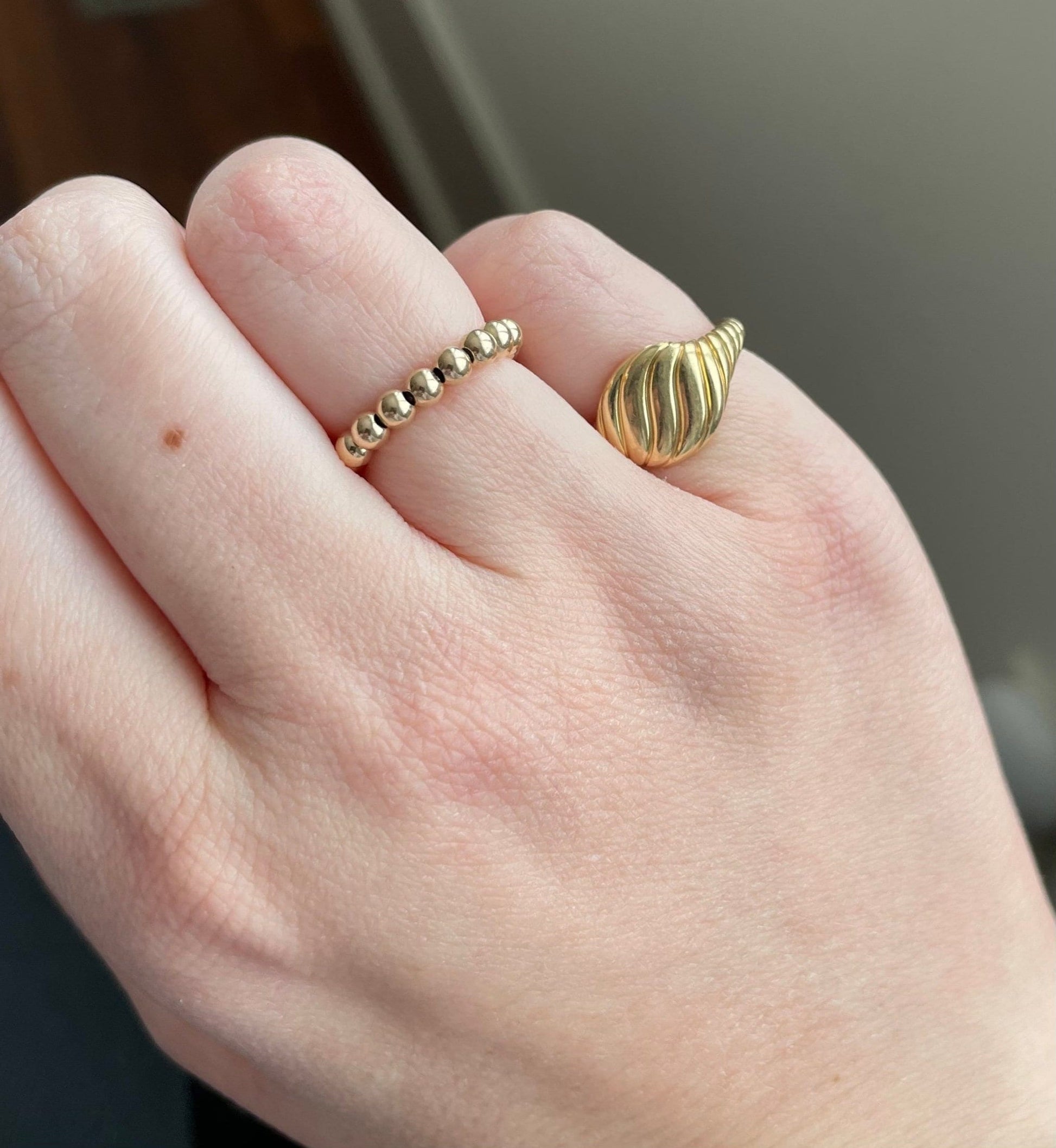 14k Gold Filled Beaded Ring