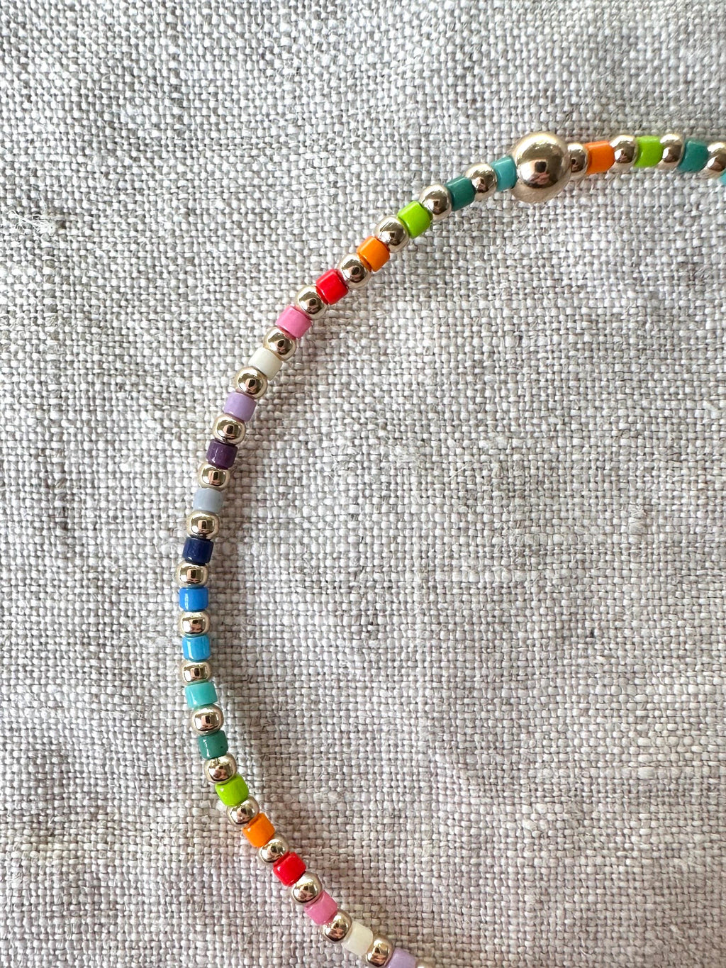 Rainbow 14k Gold Filled Beaded Bracelet