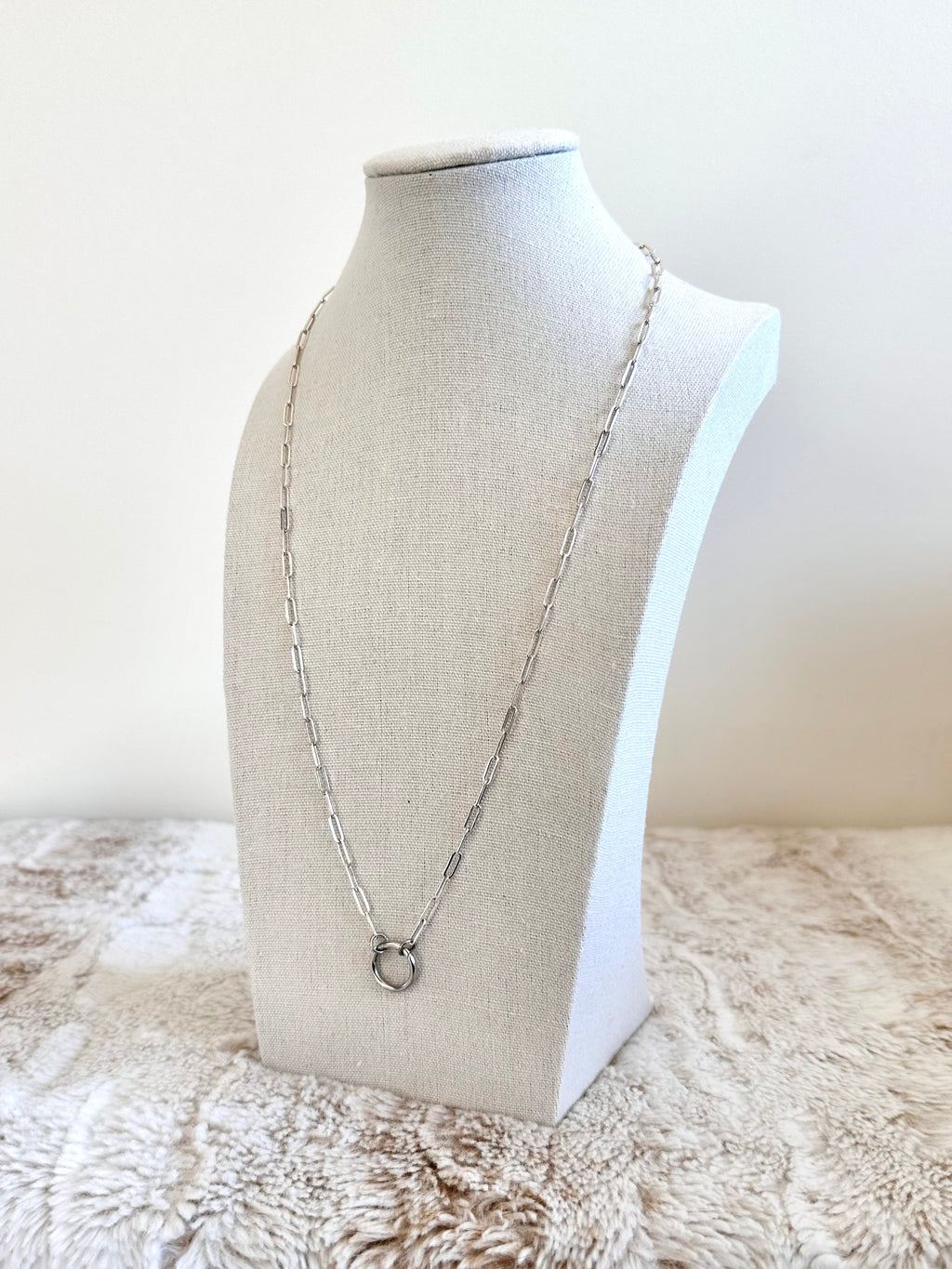Paperclip Chain Charm Necklace