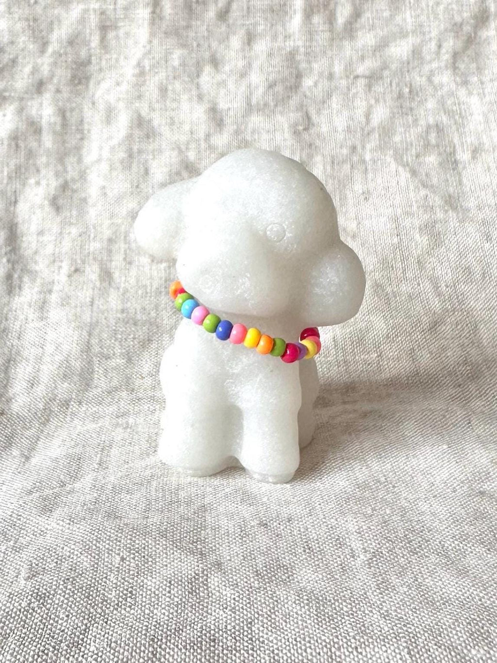 One-of-a-kind* Marble Jade Bichon Frisé Statue