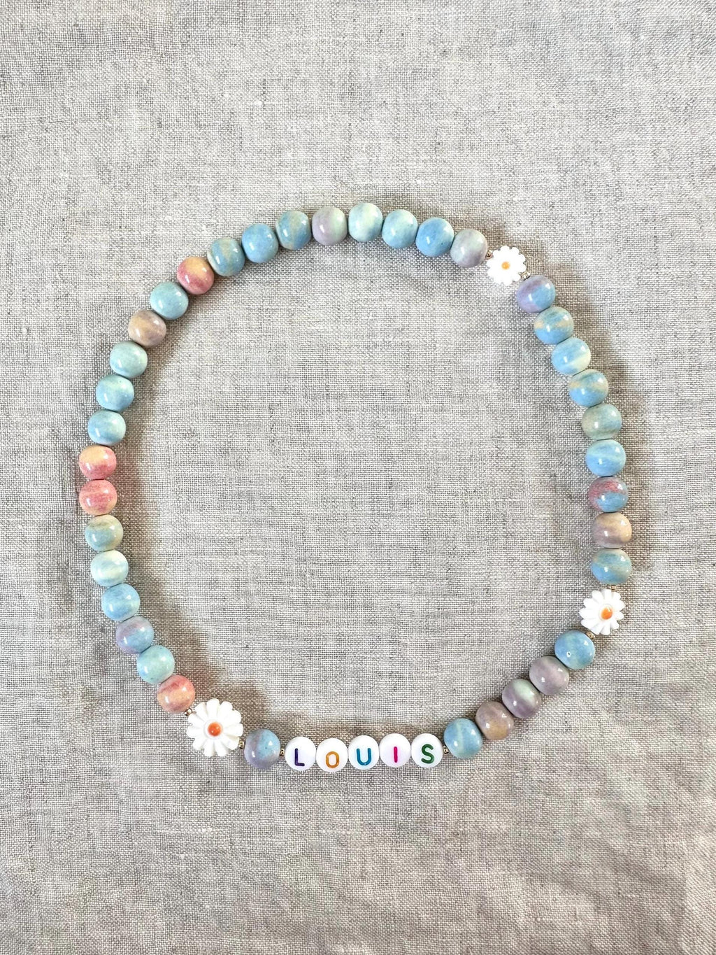 Mini Egg Spring Flowers Dog Necklace