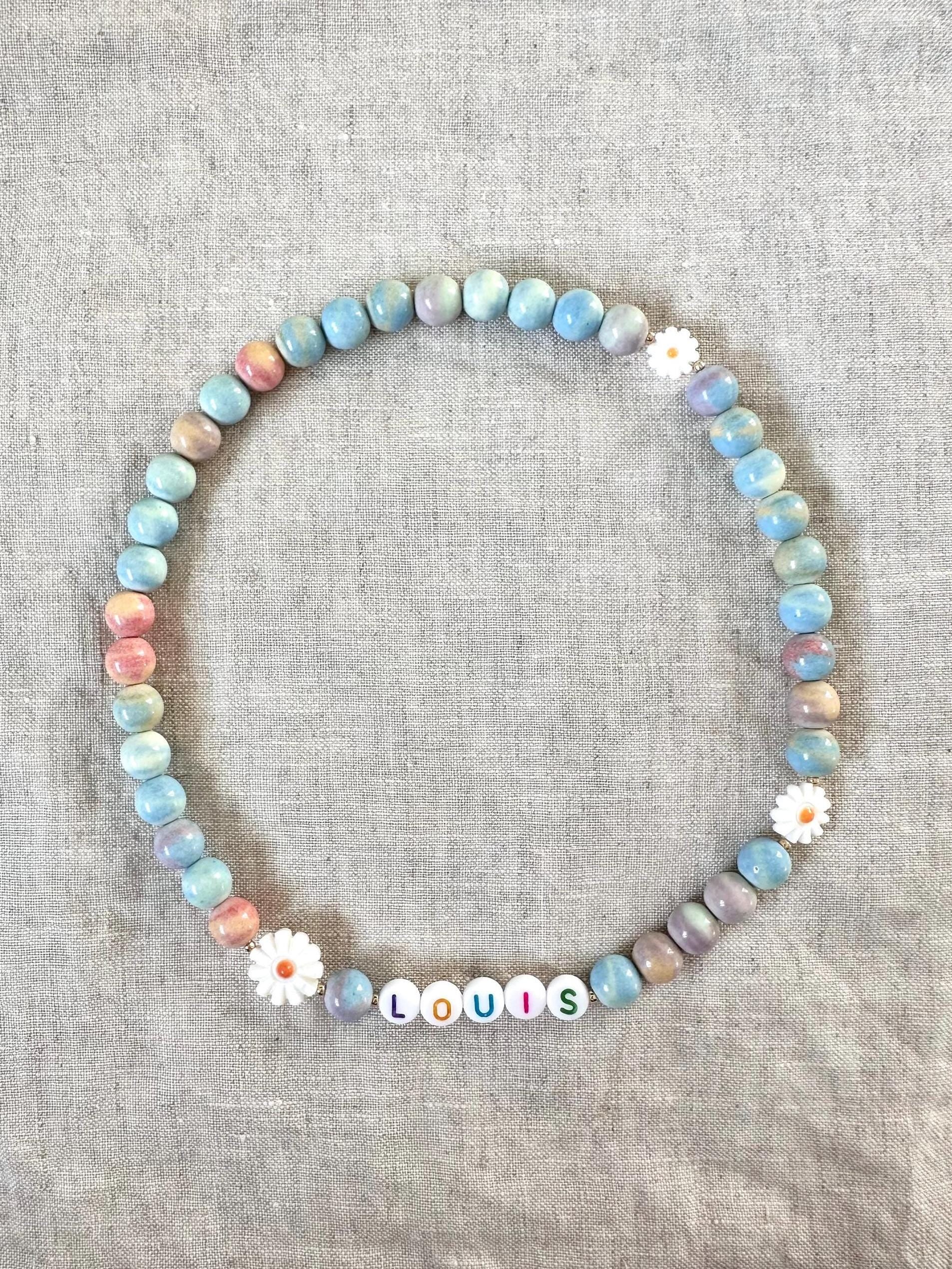 Mini Egg Spring Flowers Dog Necklace