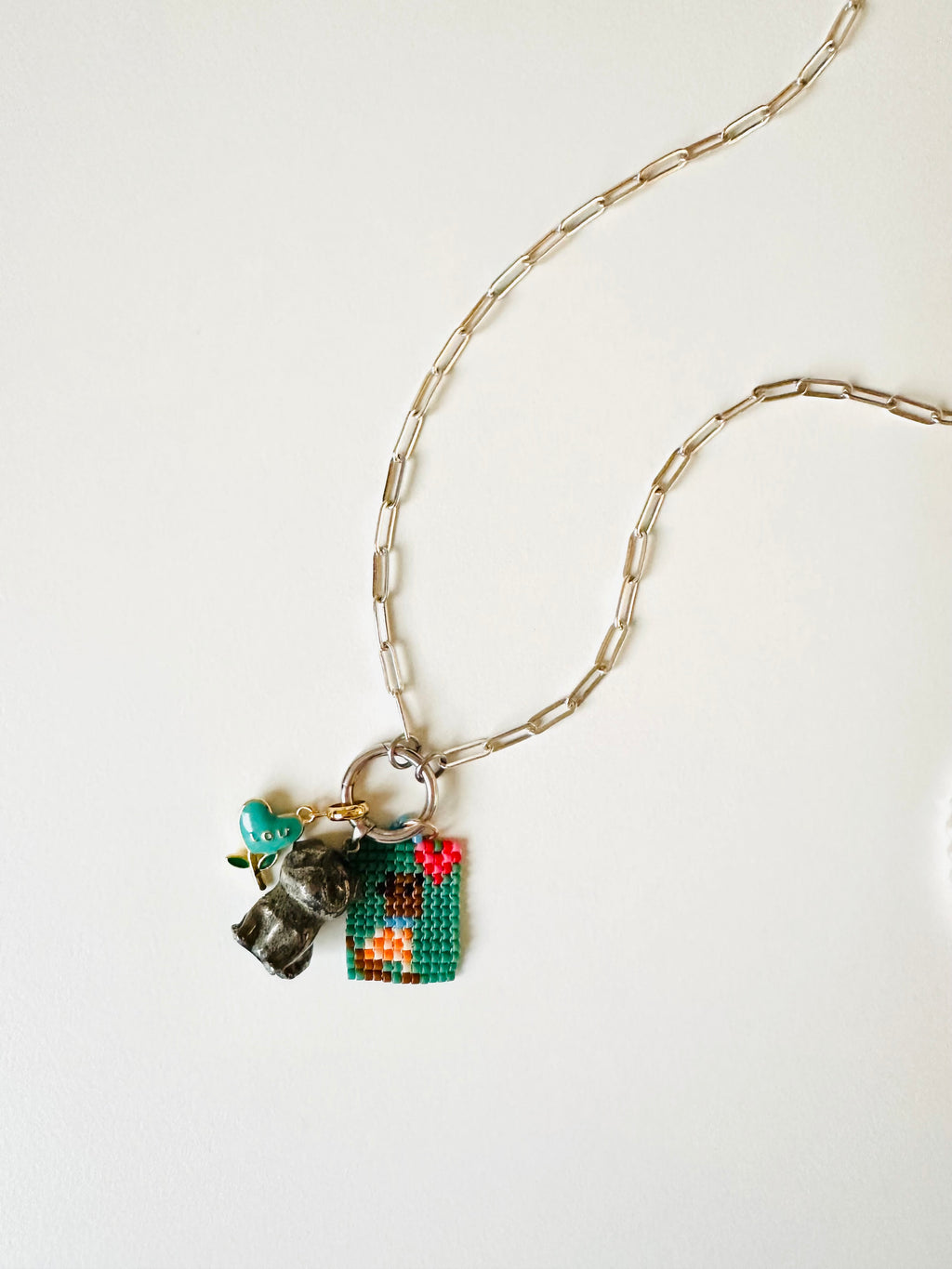 Paperclip Chain Charm Necklace