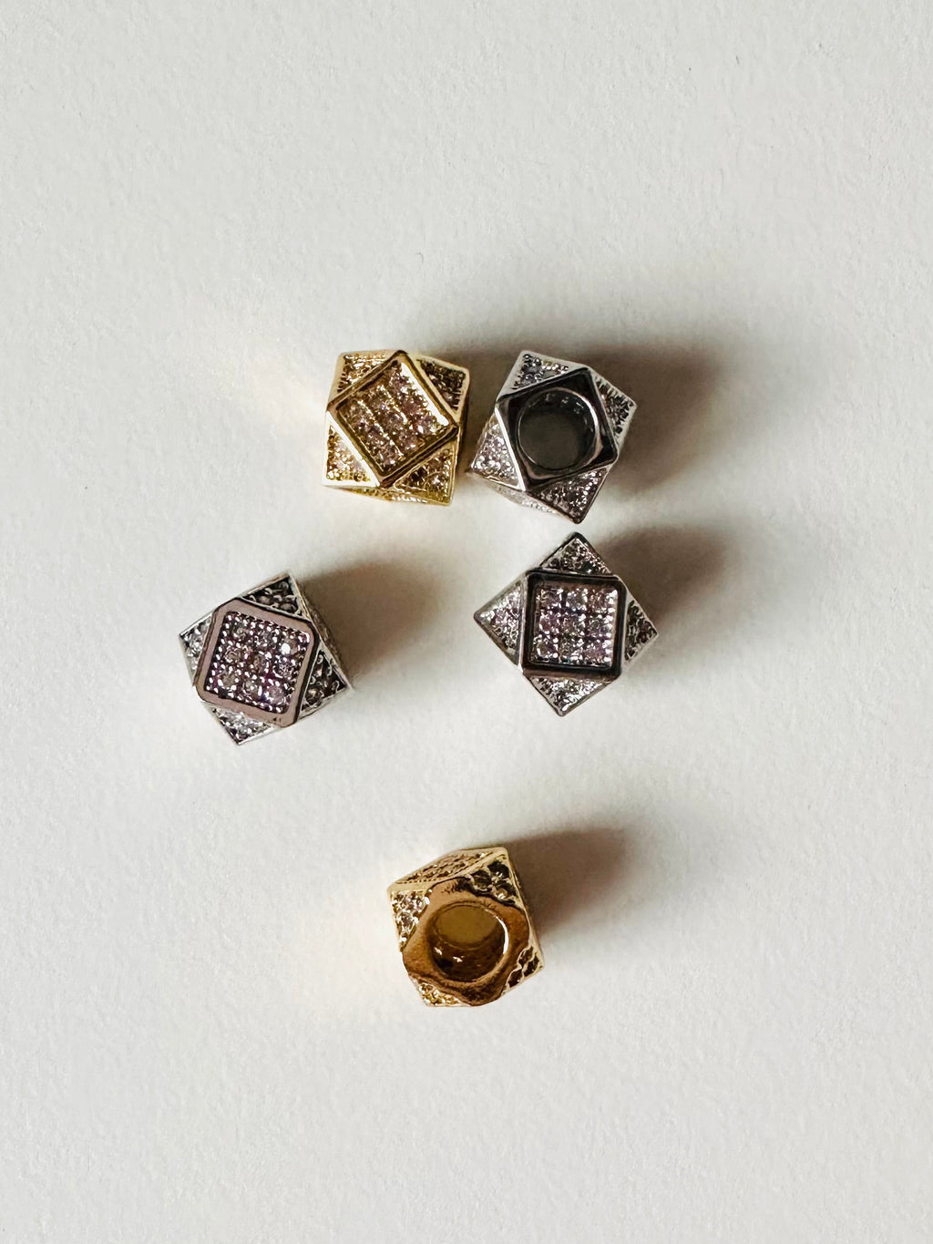 Pavé Geometric Spacer Bead