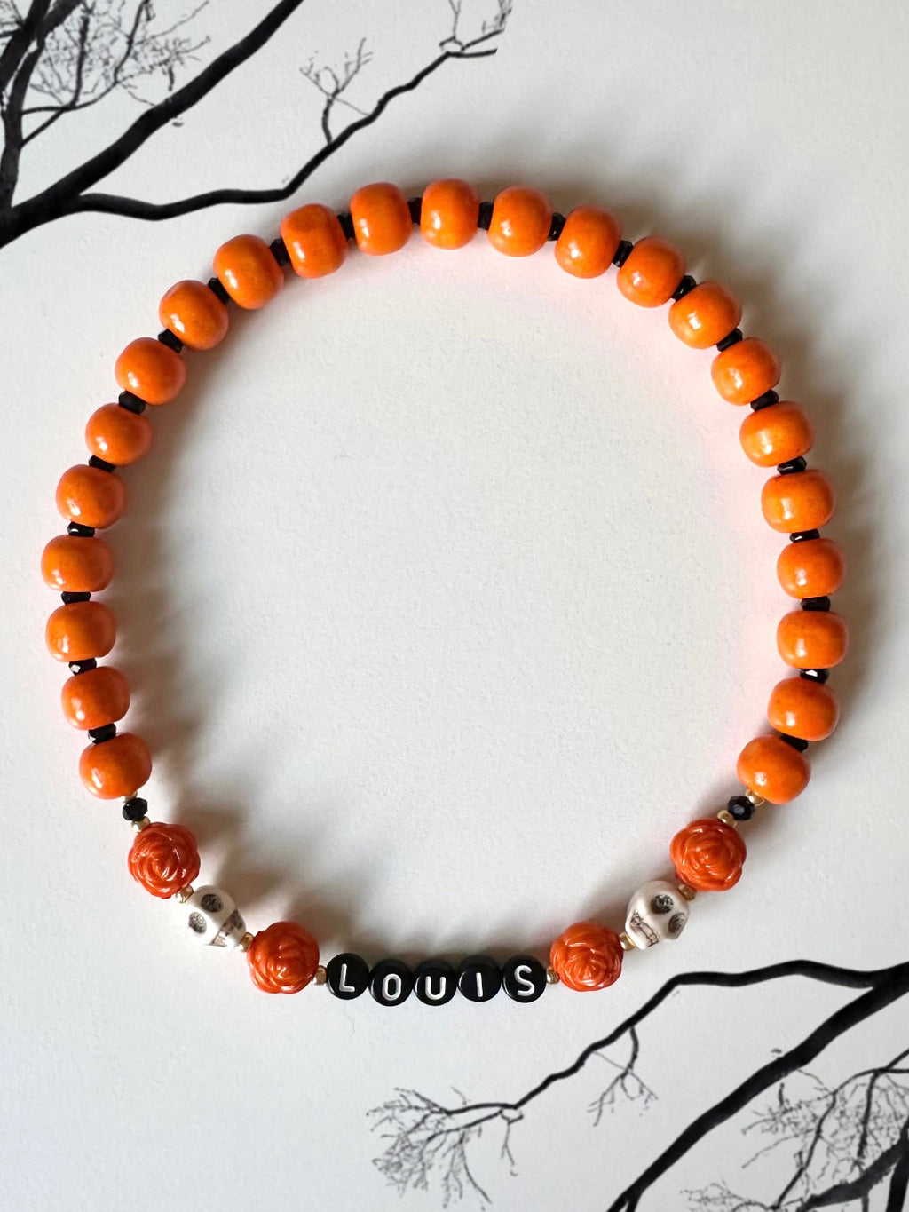 Bones and Blooms Dog Necklace