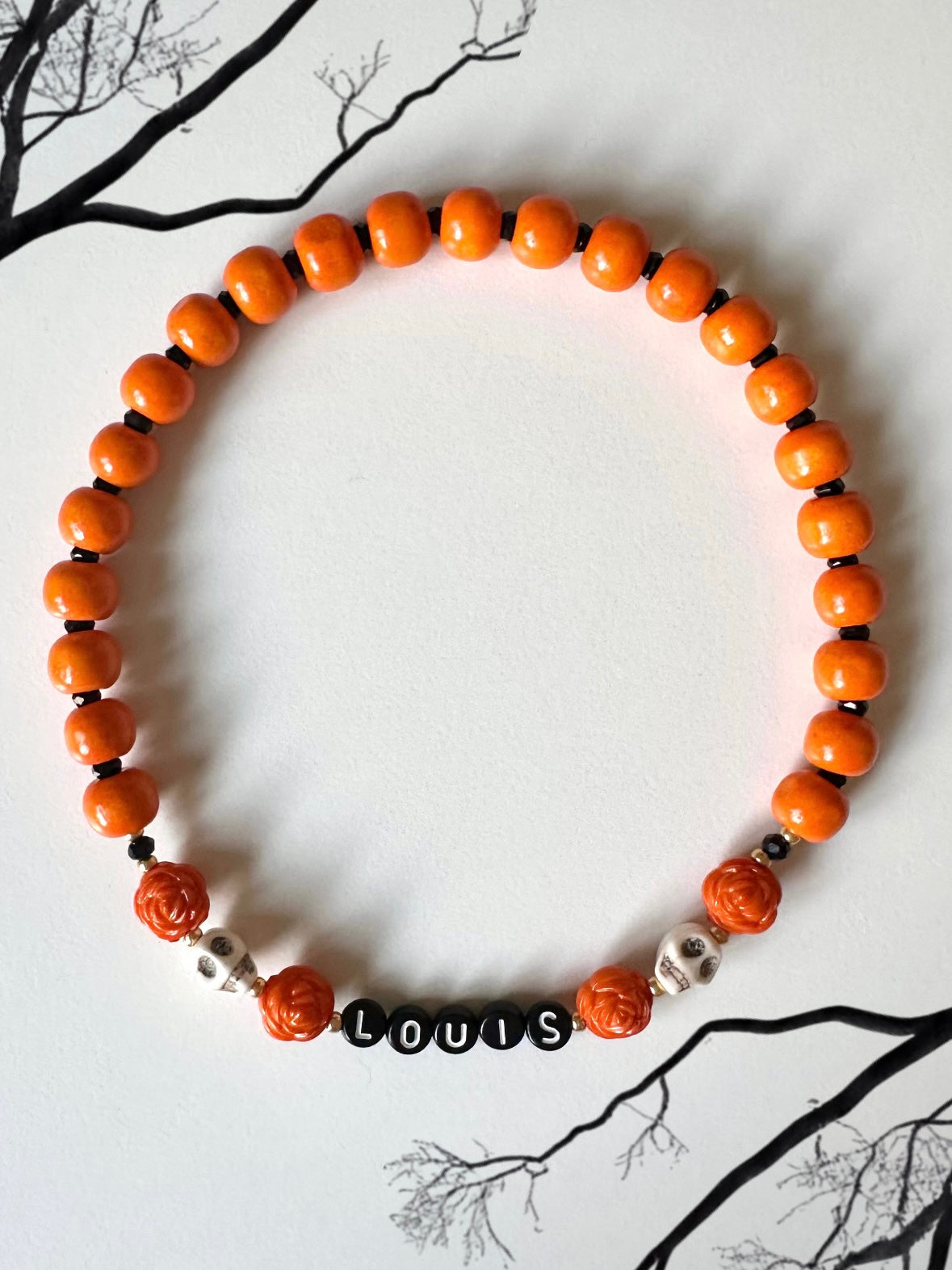 Bones and Blooms Dog Necklace