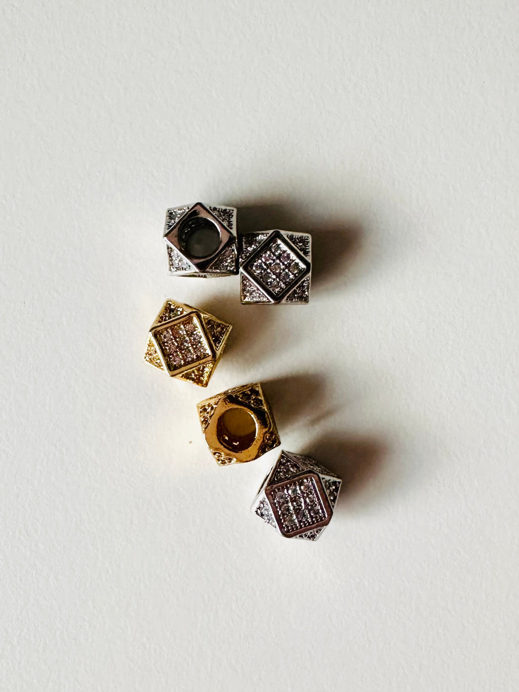 Pavé Geometric Spacer Bead