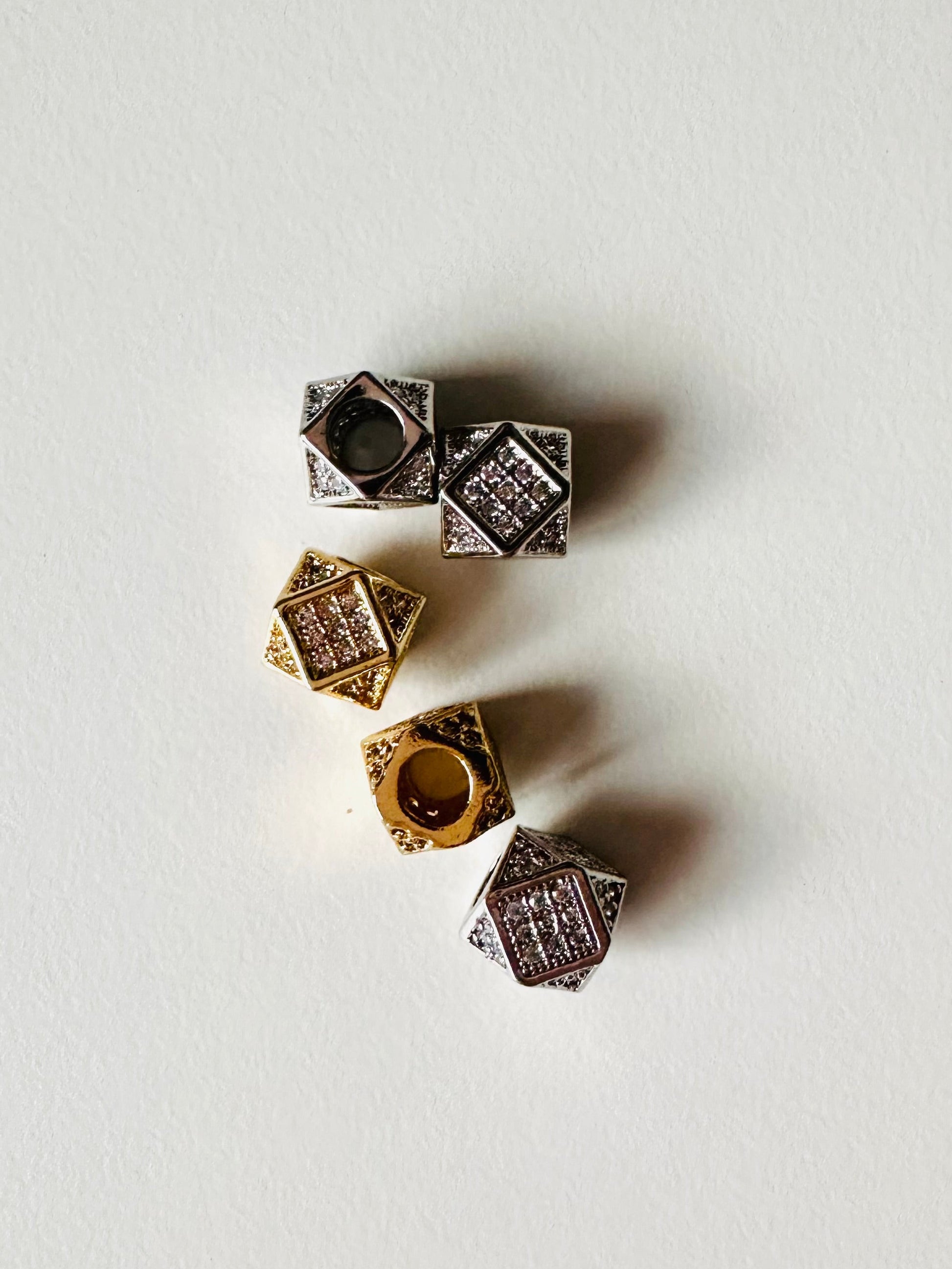 Pavé Geometric Spacer Bead
