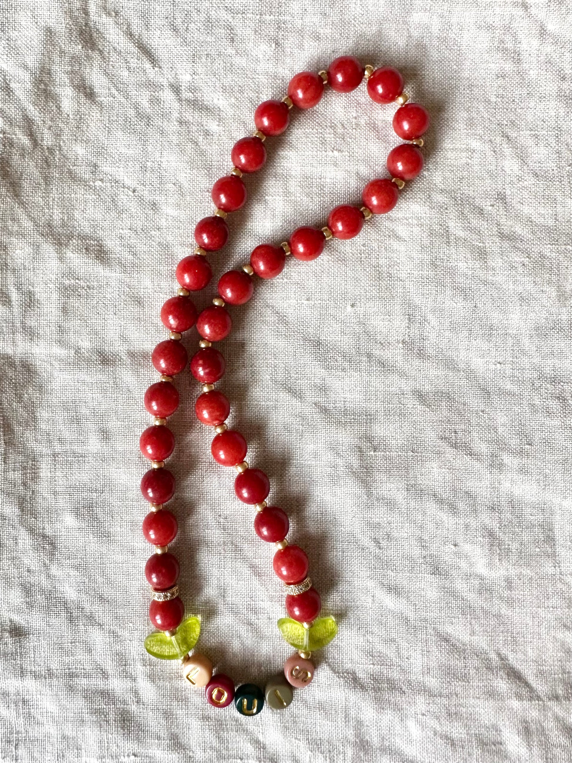Spiced Apple Dog Necklace