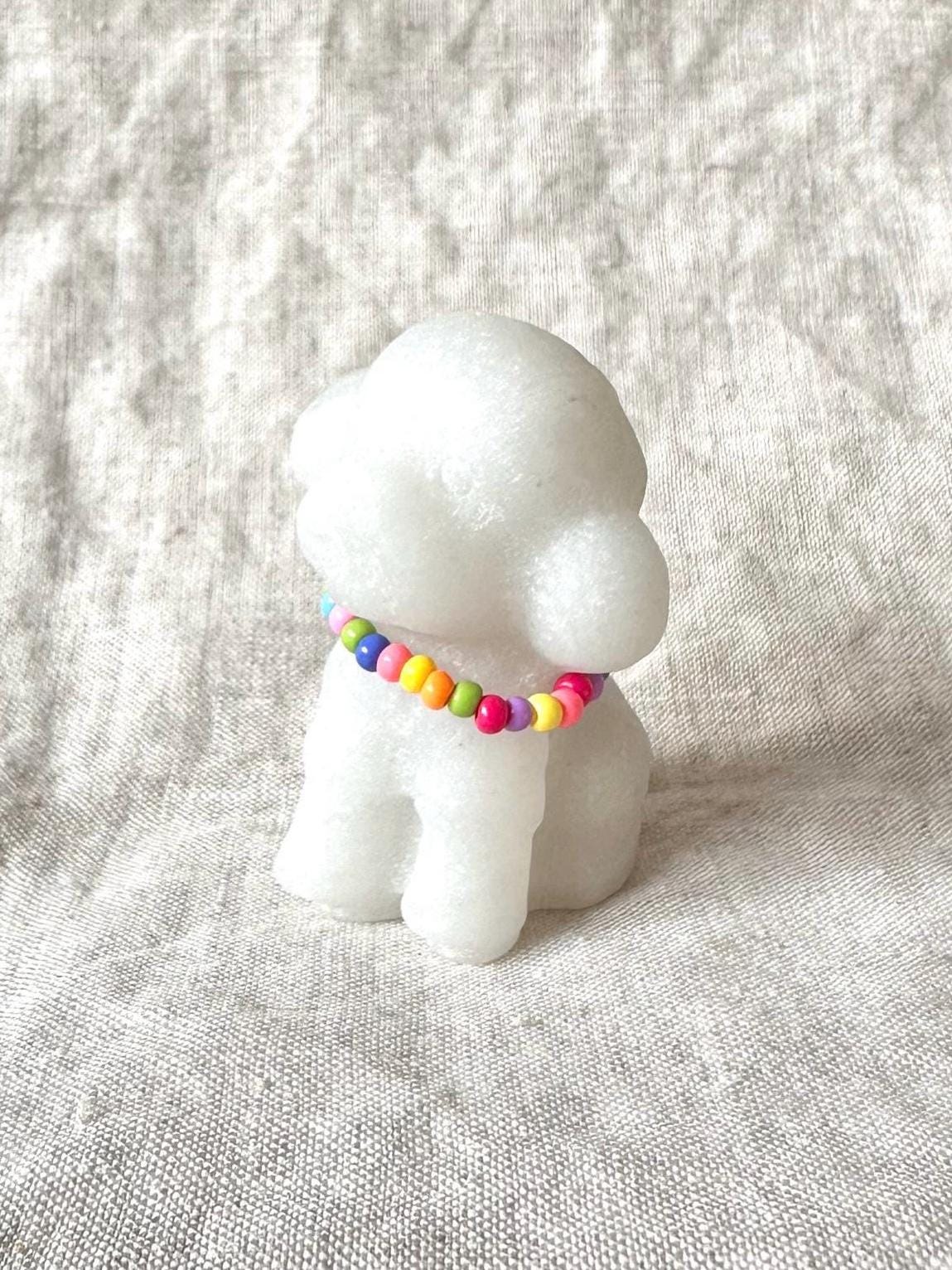 One-of-a-kind* Marble Jade Bichon Frisé Statue