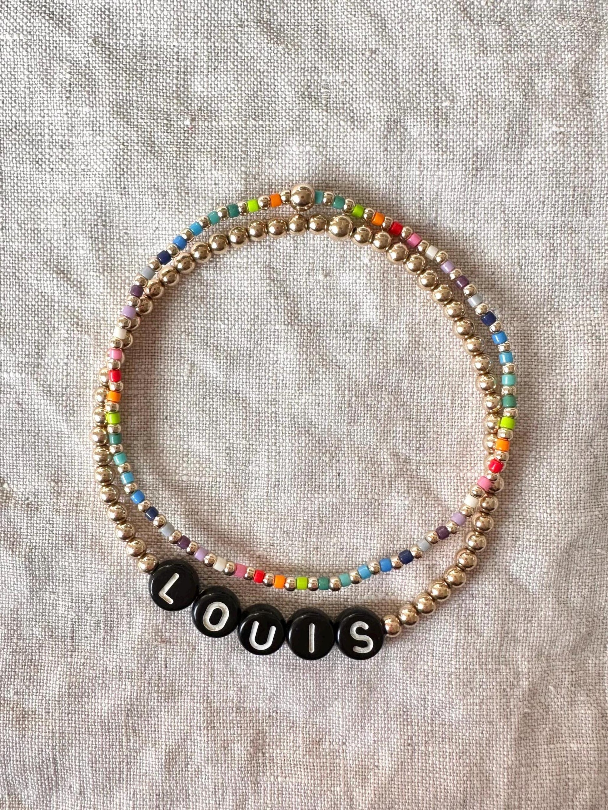 Rainbow 14k Gold Filled Beaded Bracelet