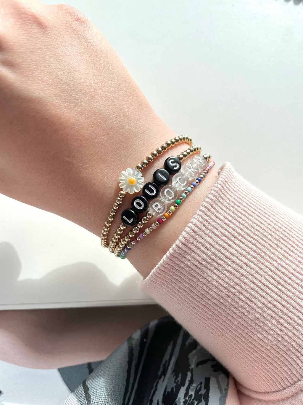 Daisy 14k Gold Filled Beaded Bracelet