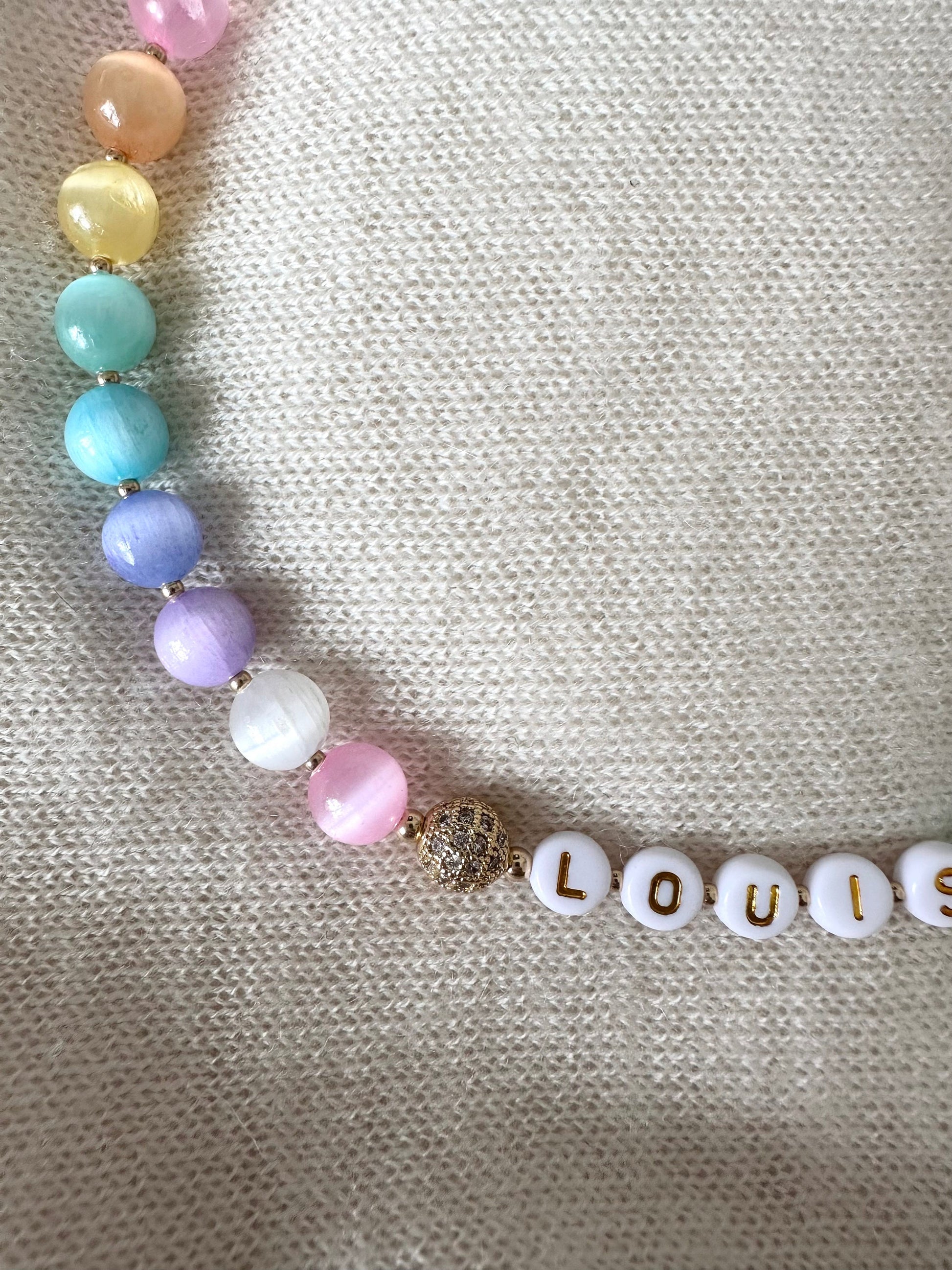 Rainbow Ice Dog Necklace