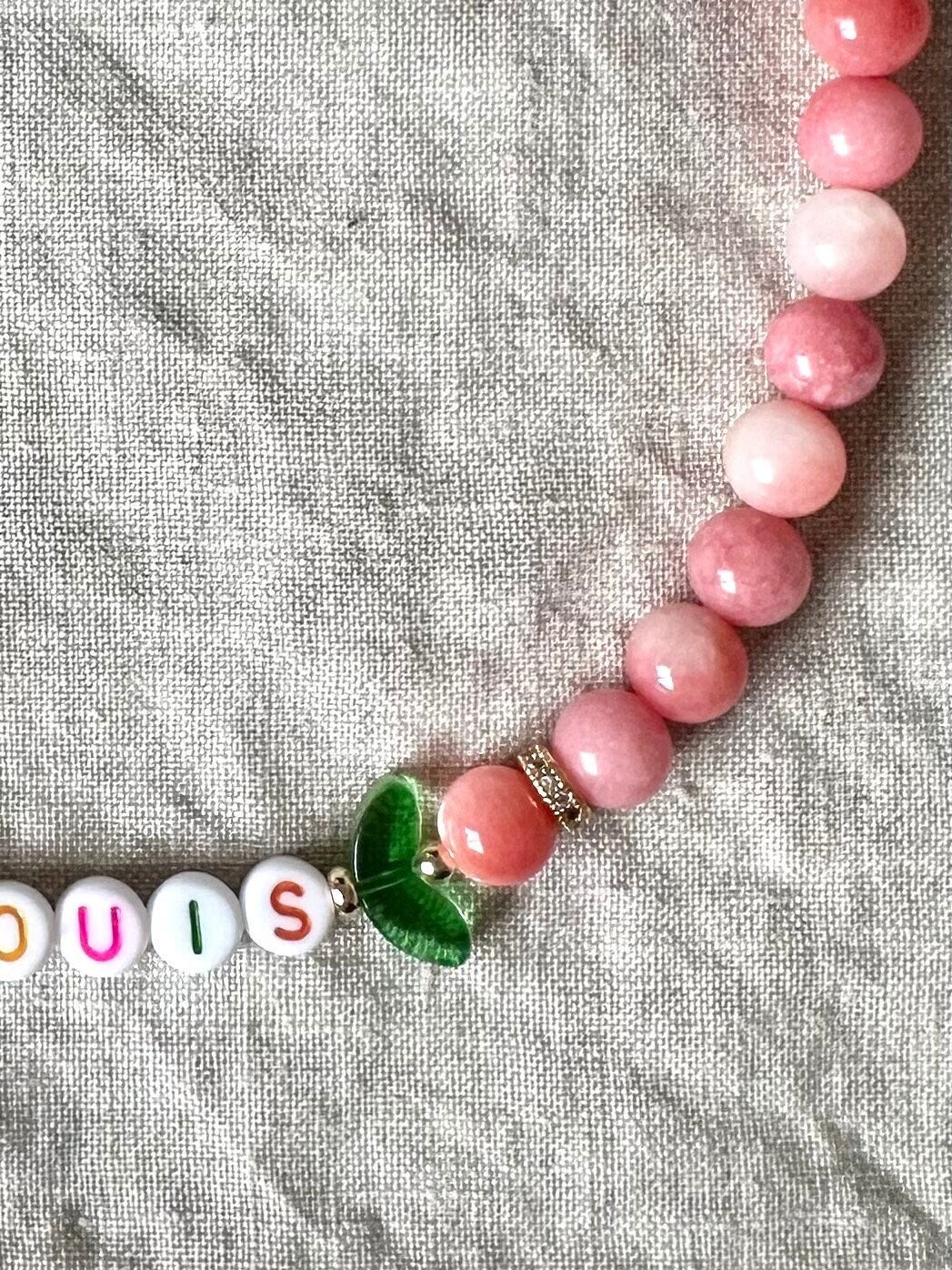 Fuzzy Peach Dog Necklace