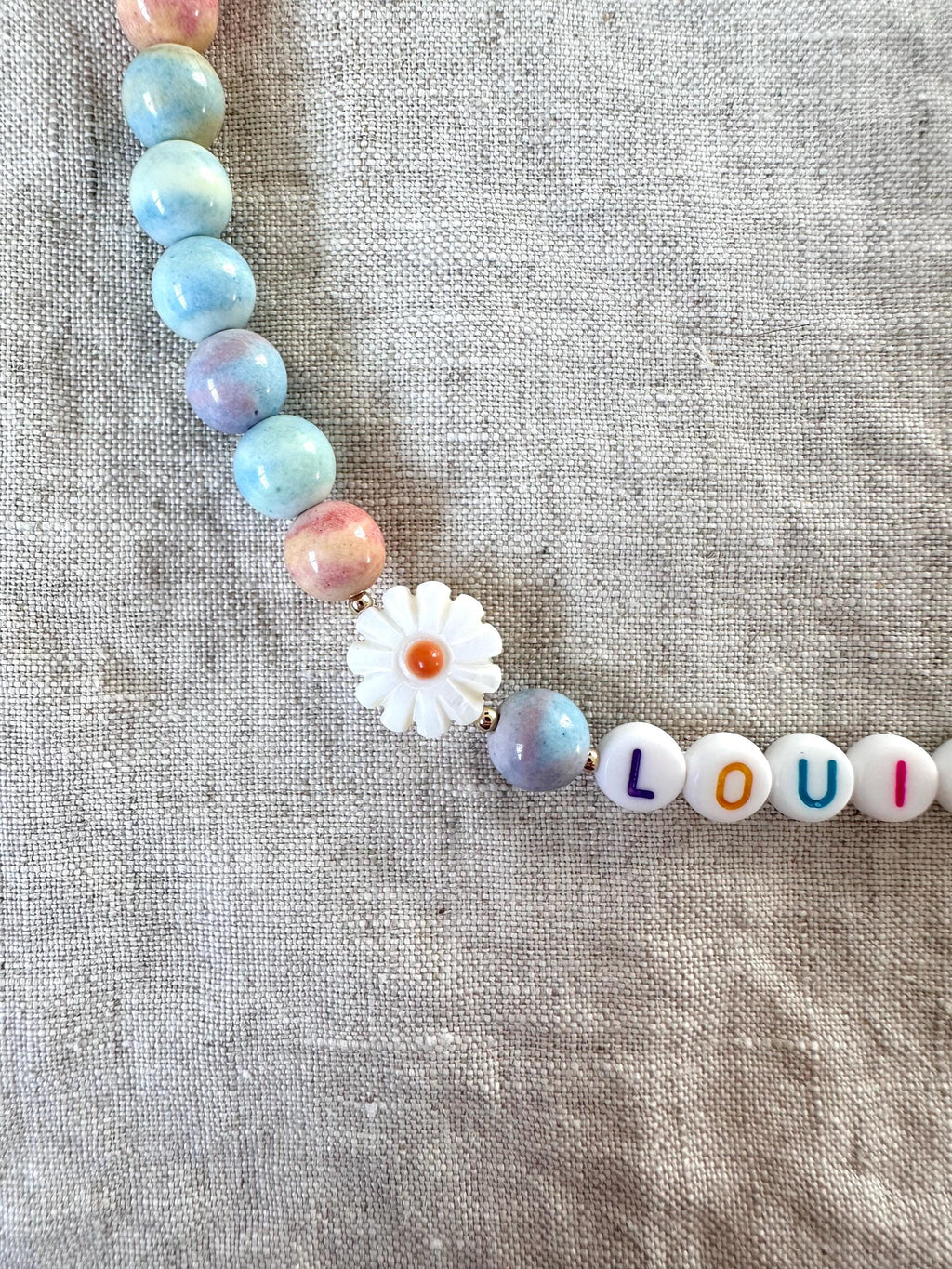 Mini Egg Spring Flowers Dog Necklace