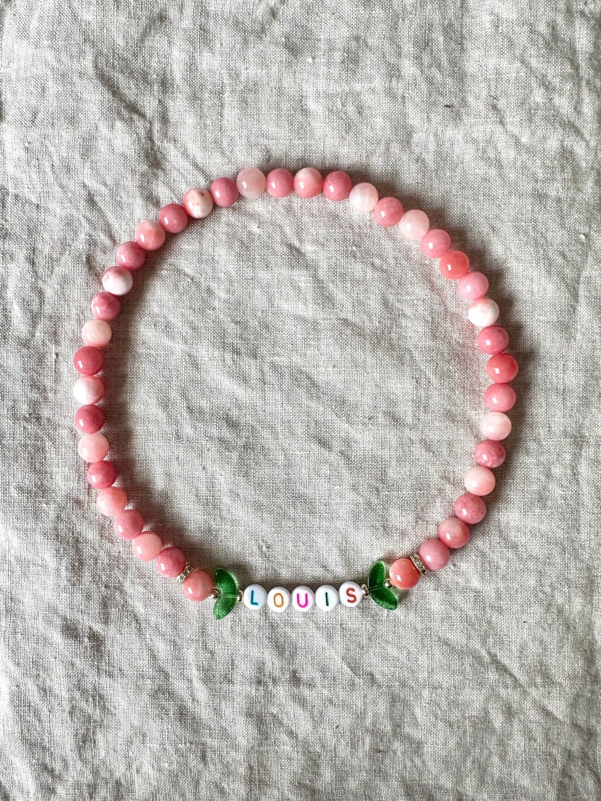 Fuzzy Peach Dog Necklace