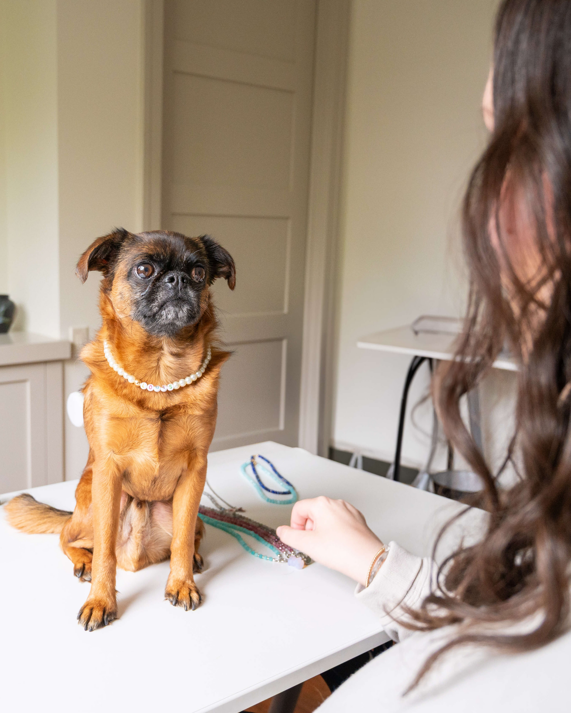 Pearl Dog Necklace